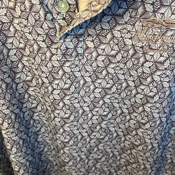 Straight Down Polo Shirt Mens Blue Grey Mixer Cocktail Happy Hour Performance XL - Picture 8 of 9